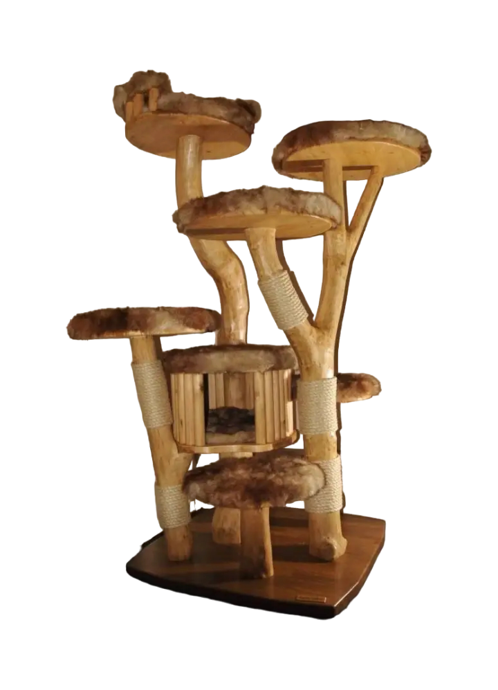 „Waldkönig“ - Der luxuriöse Katzenbaum aus Echtholz-woodycats