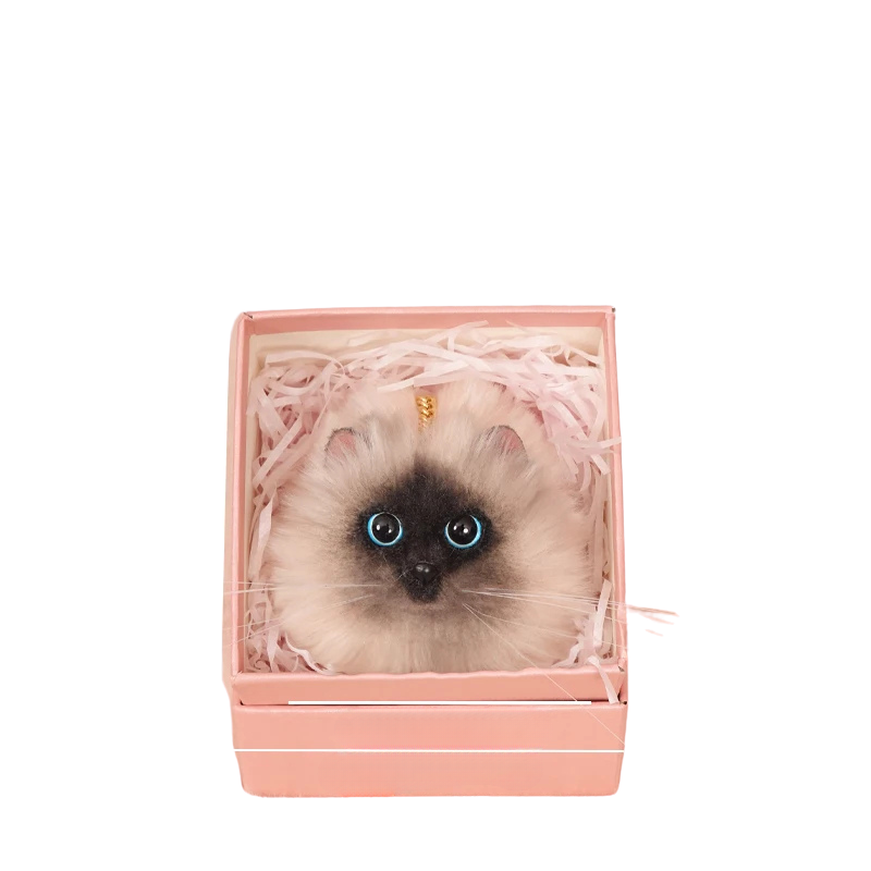 Fluffy Cat Charm-woodycats