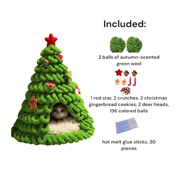 DIY Katzenkuschelhöhle „Weihnachtswunder“-woodycats