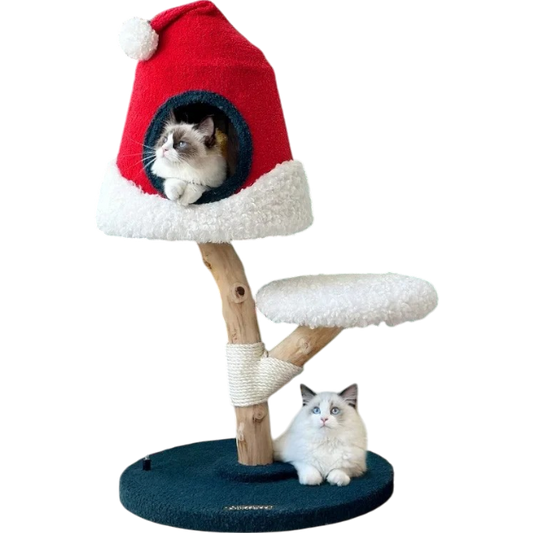 Festlicher Echtholz-Weihnachts-Kratzbaum-woodycats