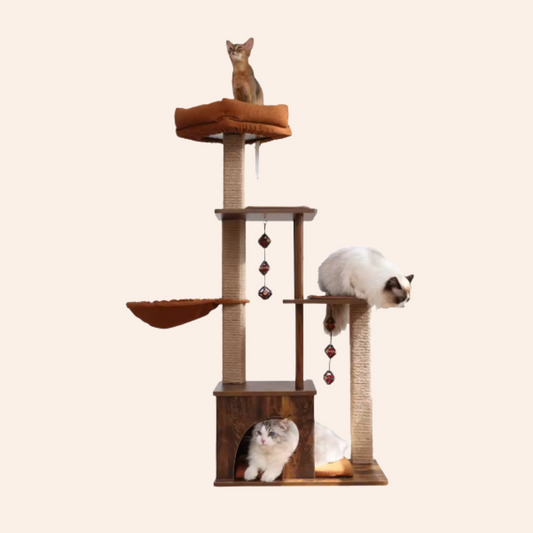 WoodyCats TreeTower Molly – Der luxuriöse Kletterbaum für Katzen-woodycats